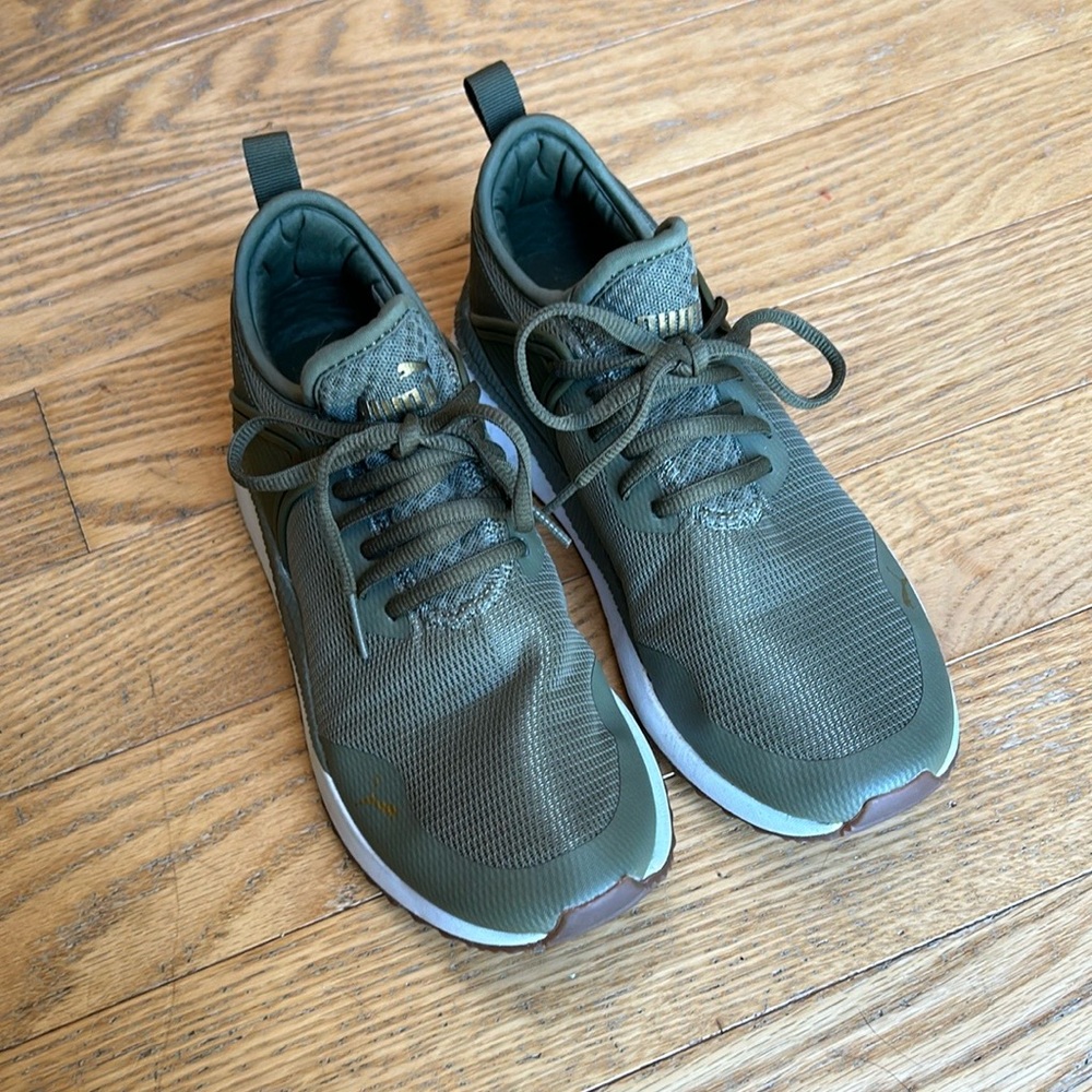 Puma Green Sneakers Lightweight Breathable Design